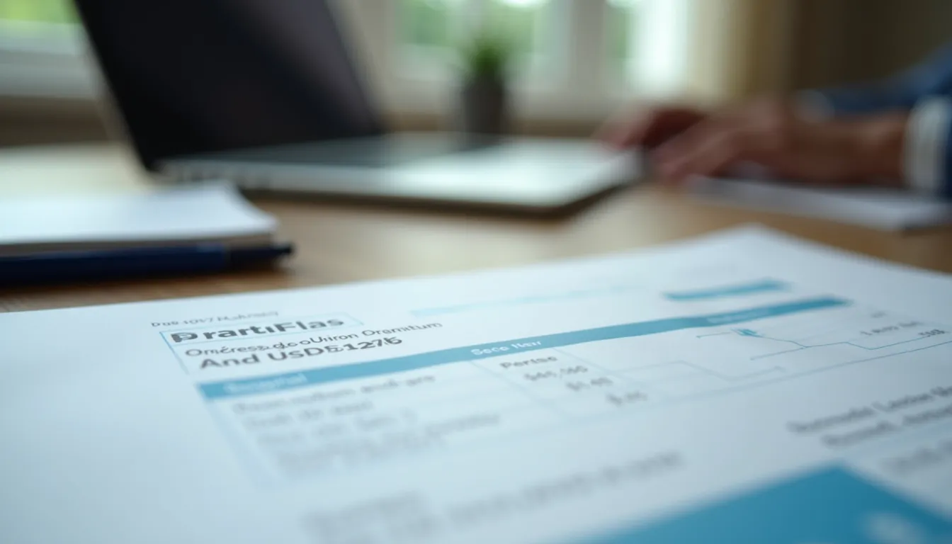 Eye-level view of a UK pension statement on a desk